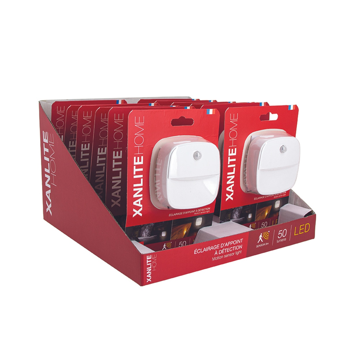 Luz sensor movimiento batería 50 lm Xanlite Blanco-4