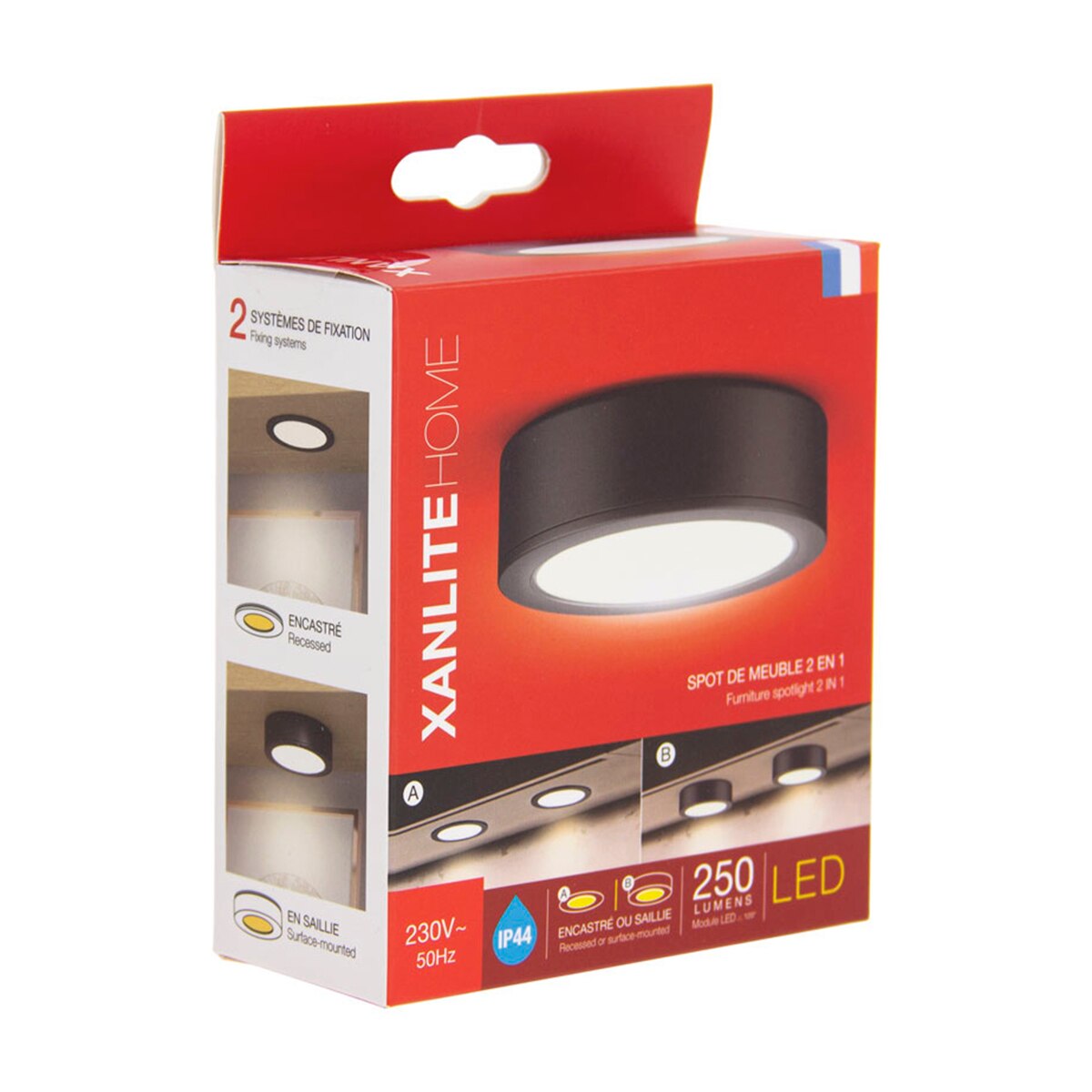 Foco led negro para muebles ip44 Xanlite Negro-2