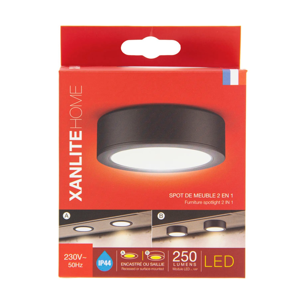 Foco led negro para muebles ip44 Xanlite Negro-3