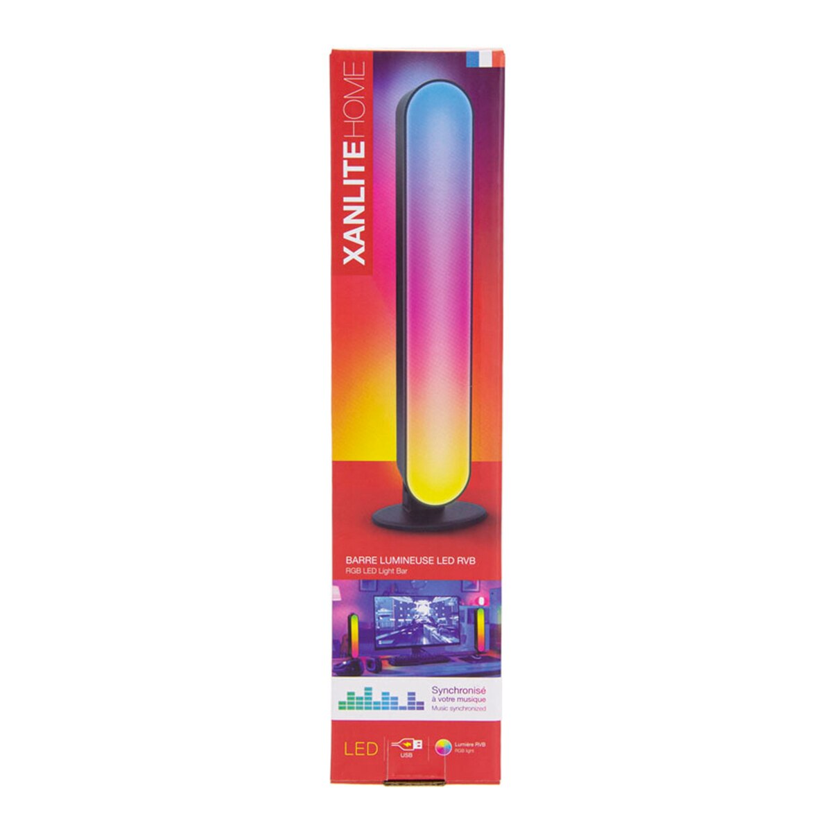 Lámpara sobremesa gaming rgb Xanlite Negro-4