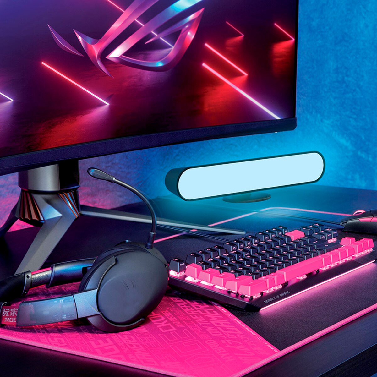 Lámpara sobremesa gaming rgb Xanlite Negro-9