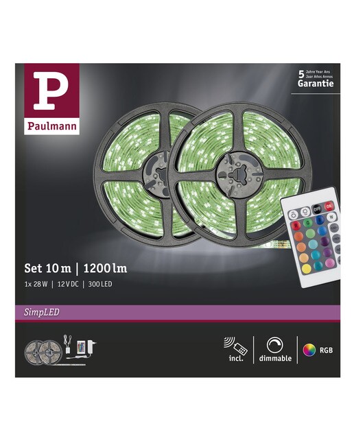 Tira LED 10 m RGB 22 W 8