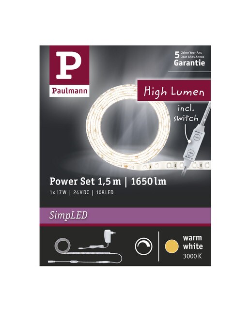 Tira LED regulable 1,5 m 3000K 10