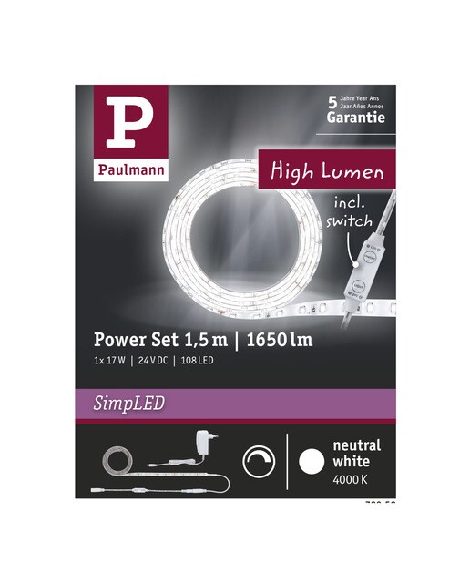 Tira LED regulable 1,5 m 4000K 9