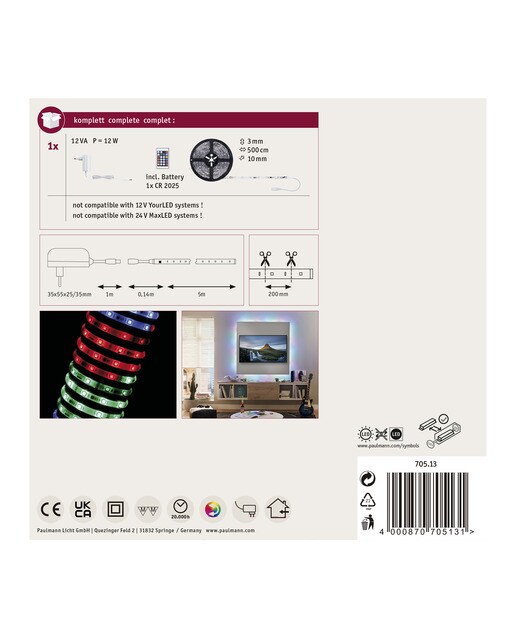 Tira LED motion 5 m RGB 10 W 7