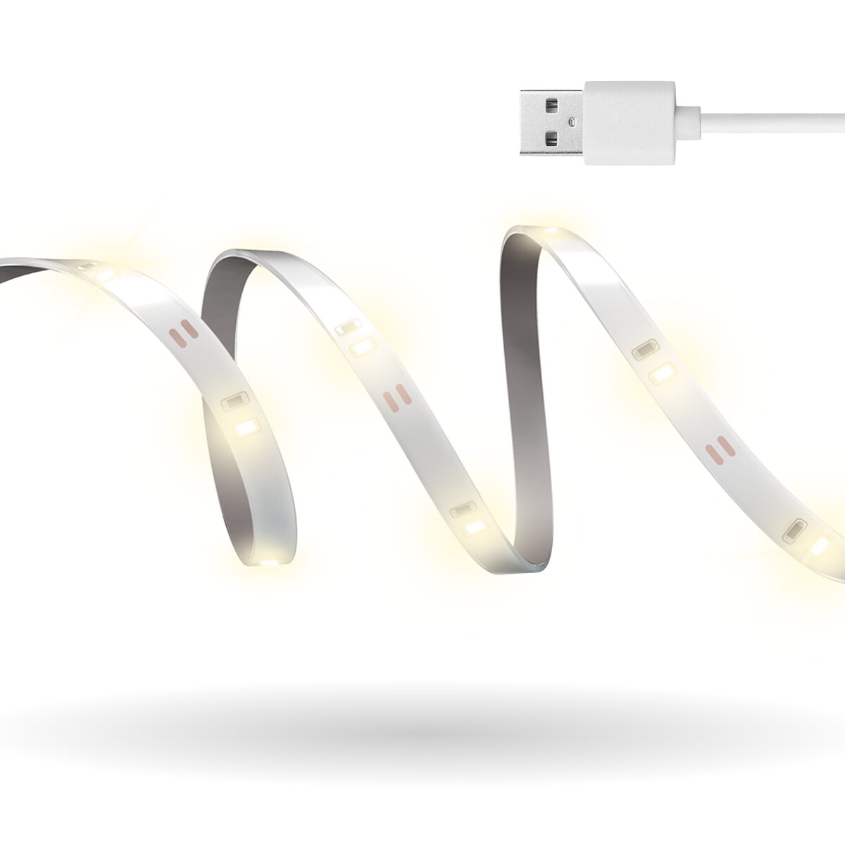 Imagen 0 de Kit Tira Led Blanca 3 m con carga USB 600 lm