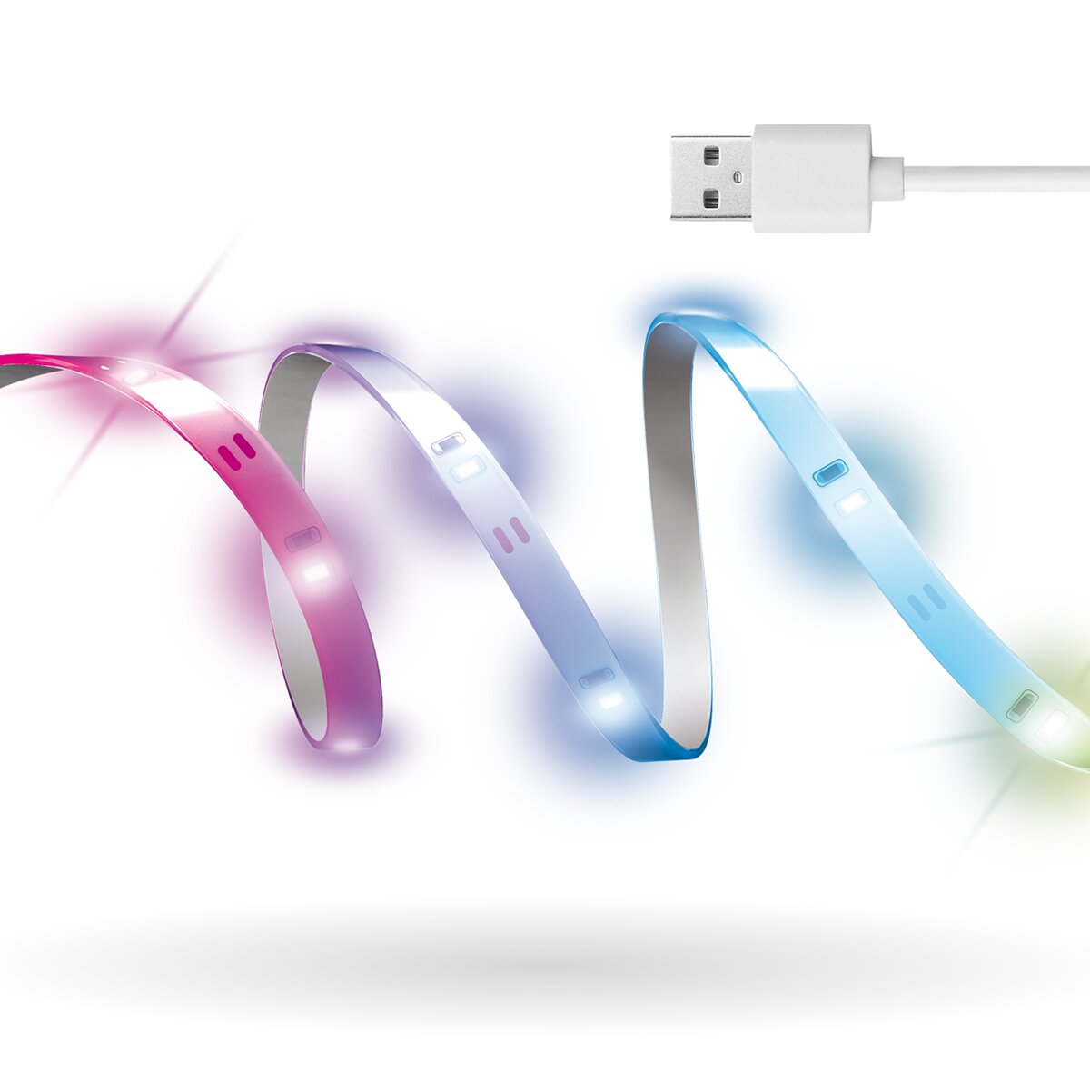 Imagen 0 de Kit Tira Led RGB 3 m con carga USB 600 lm