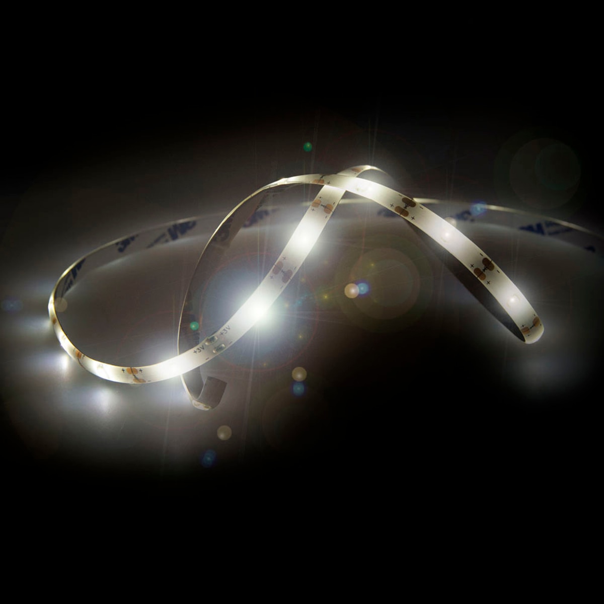Tira de luz led blanca de 1m, 150 lúmenes, pilas incluidas (3x aa), Xanlite Blanco-6