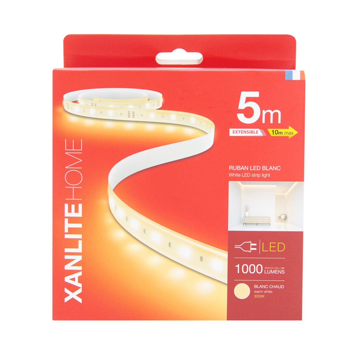 Tira led 5m extensible 1000lm 3000k Xanlite Blanco-3