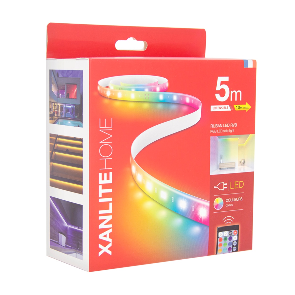 Tira de luz led rgb 5 m-10 m Xanlite Blanco-4