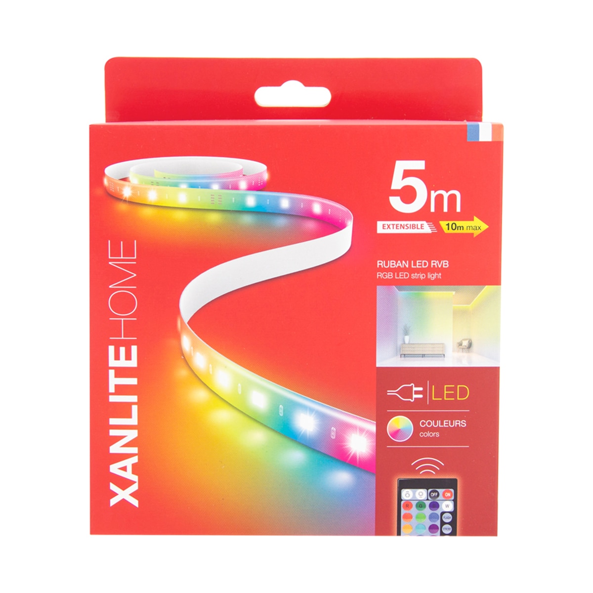 Tira de luz led rgb 5 m-10 m Xanlite Blanco-5