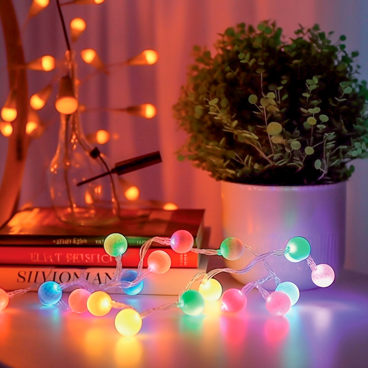 Guirnalda wifi 6 m bluetooth rgb Xanlite Blanco-4