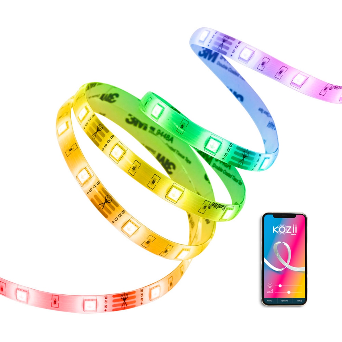 Tira led usb 3 m música wifi Xanlite Blanco-7