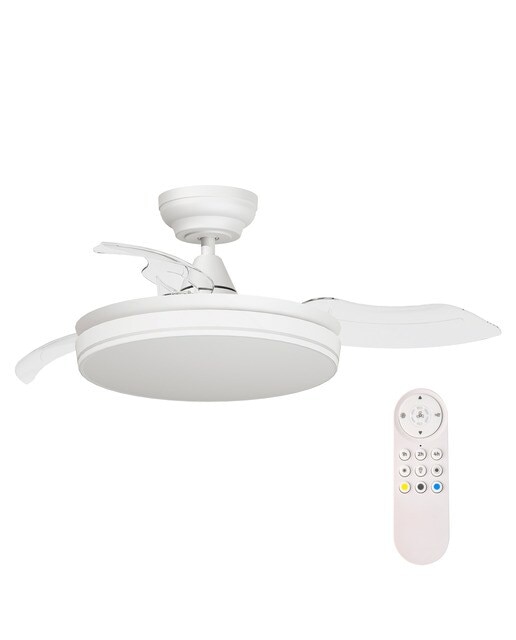 Ventilador de techo 28 W Noa con luz LED integrada 20 W Ø 91 cm Blanco-2