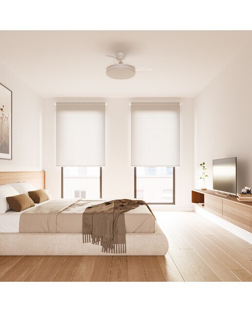 Ventilador de techo 28 W Noa con luz LED integrada 20 W Ø 91 cm Blanco-11