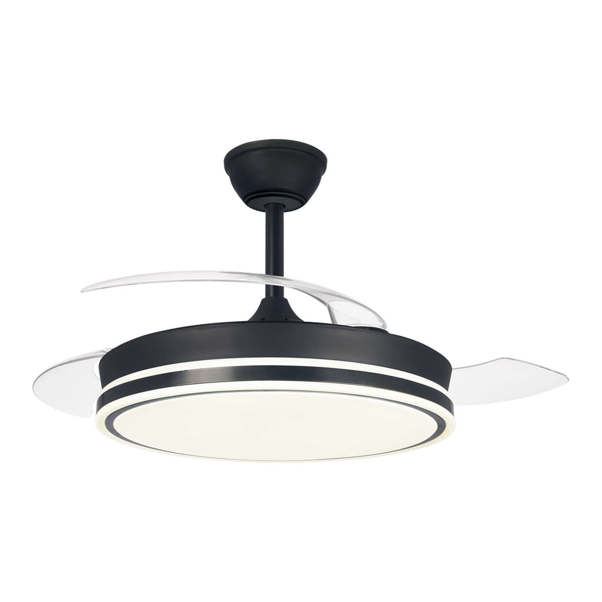 Ventilador de techo DC Súper Eco 45 W Ø 106 cm con Plafón de Luz LED 4400 lm Negro-1