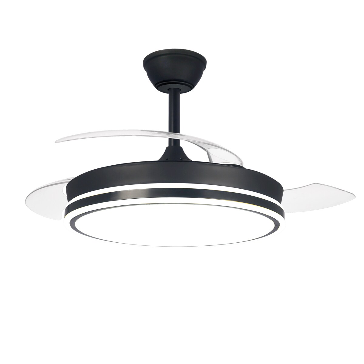 Ventilador de techo DC Súper Eco 45 W Ø 106 cm con Plafón de Luz LED 4400 lm Negro-3