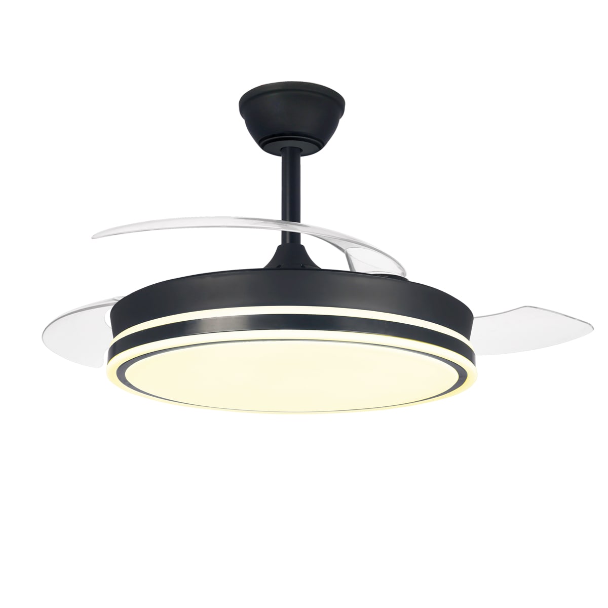 Ventilador de techo DC Súper Eco 45 W Ø 106 cm con Plafón de Luz LED 4400 lm Negro-4