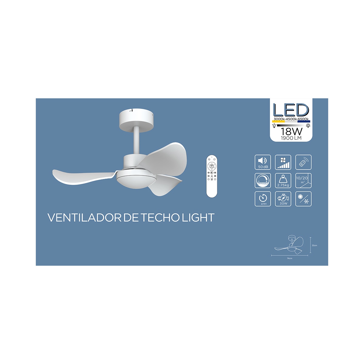 Ventilador de techo LIGHT 13