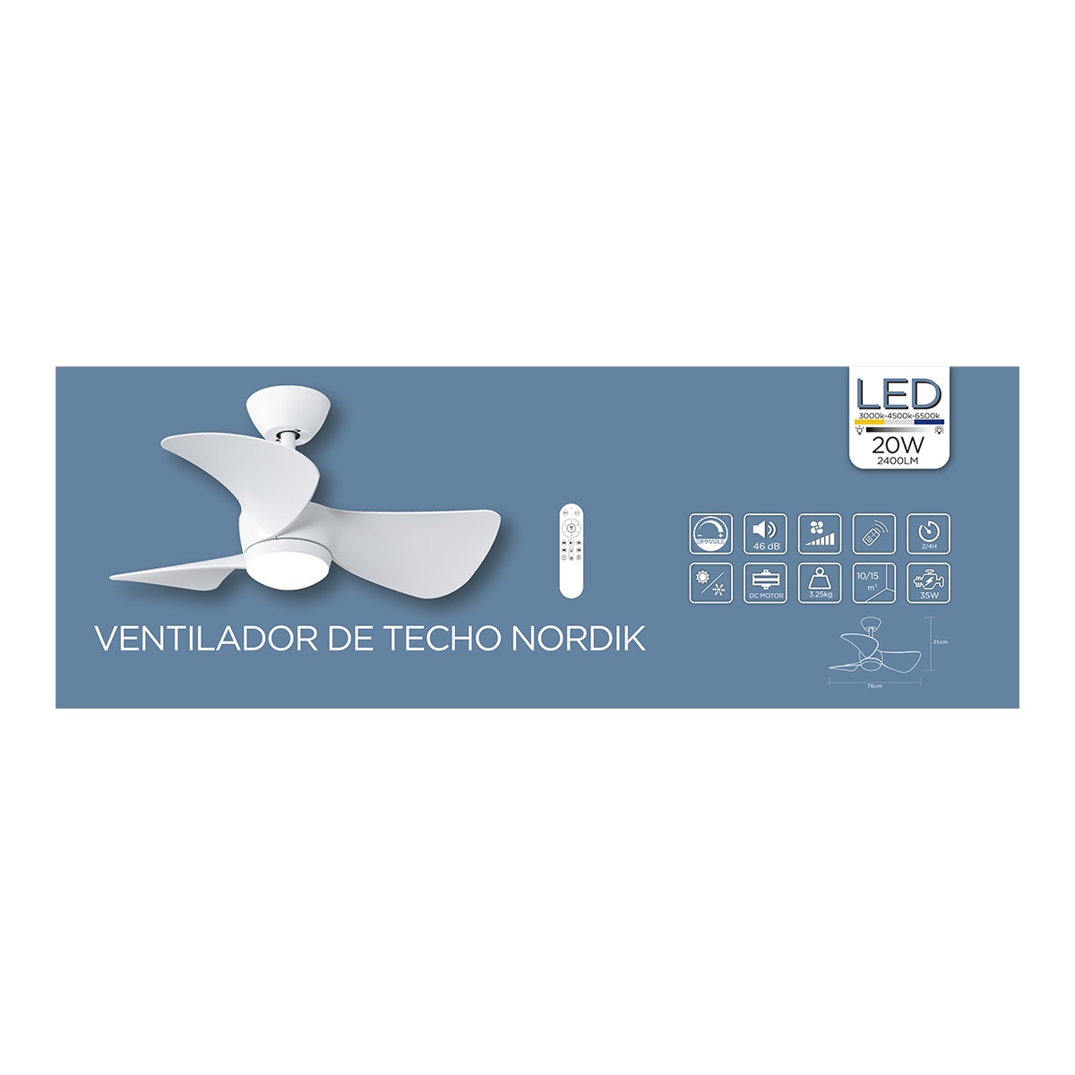 Ventilador de teto NORDIK 13