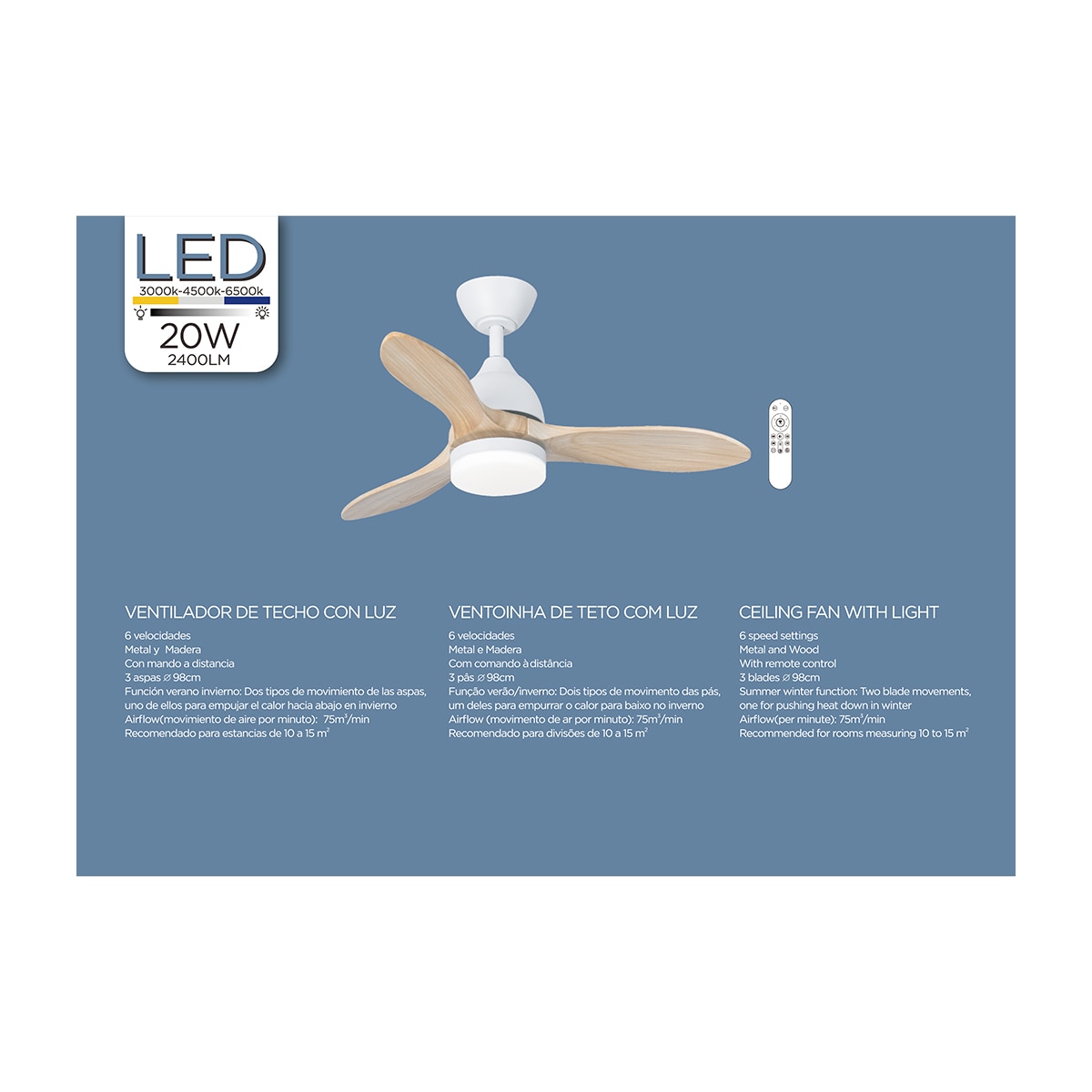 Ventilador de techo TERRA ST-CF2521 16