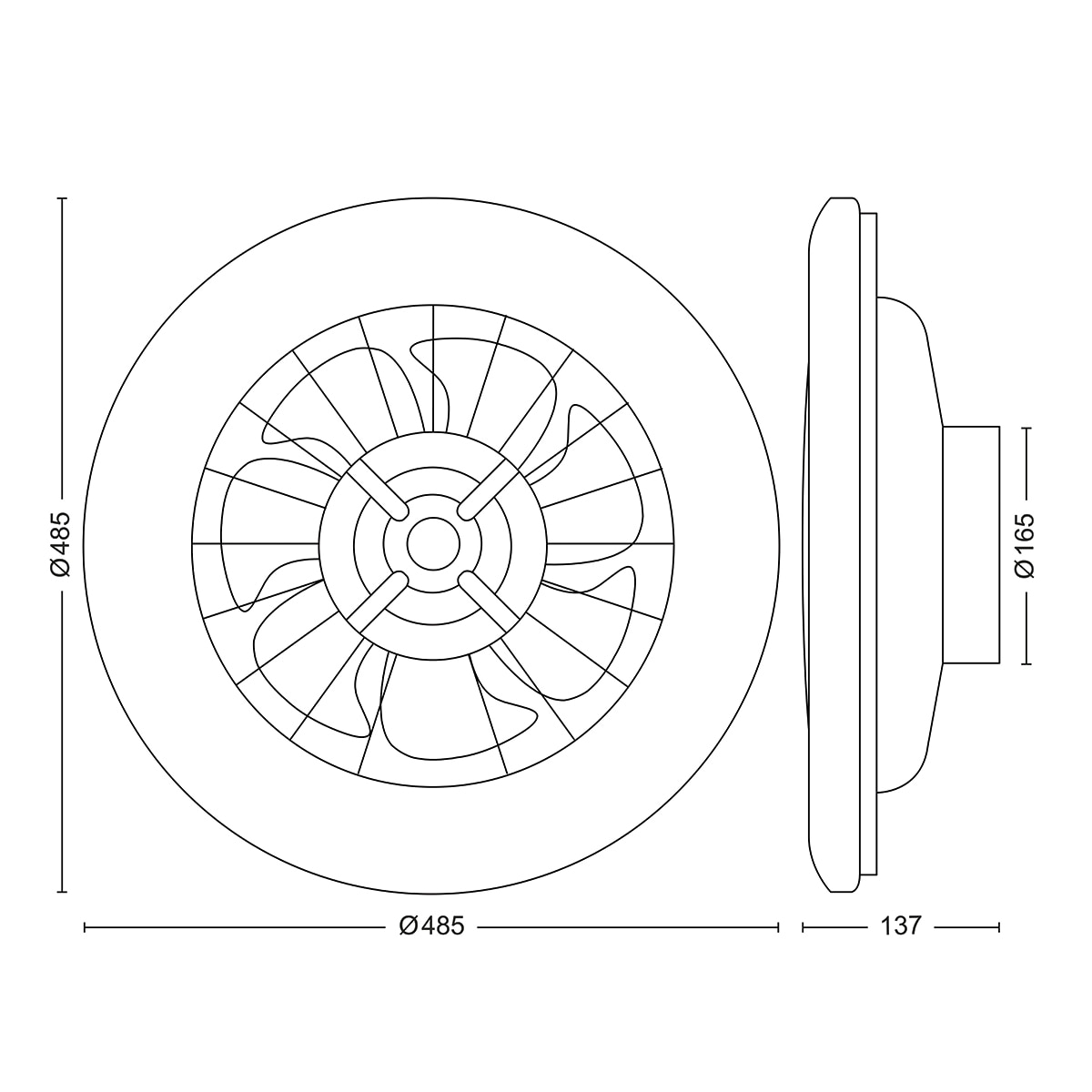 Ventilador techo Amigo Blanco 6