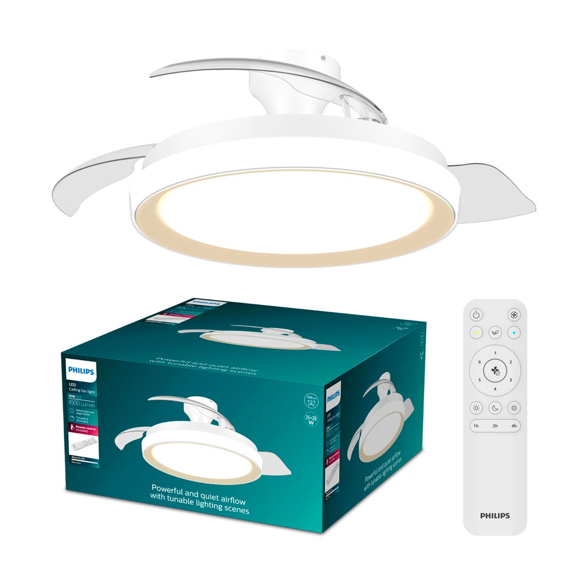 Ventilador techo Bliss DC Blanco/Dorado 6