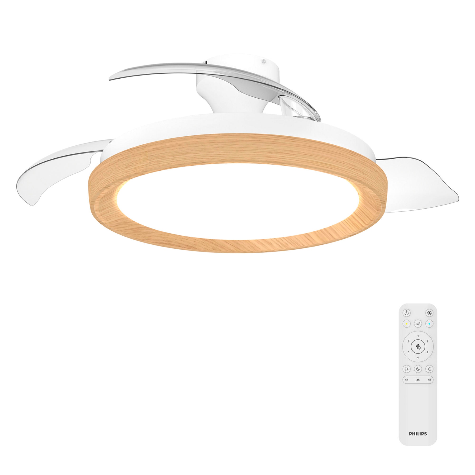 Imagen 0 de Ventilador techo Bliss DC Blanco/Madera