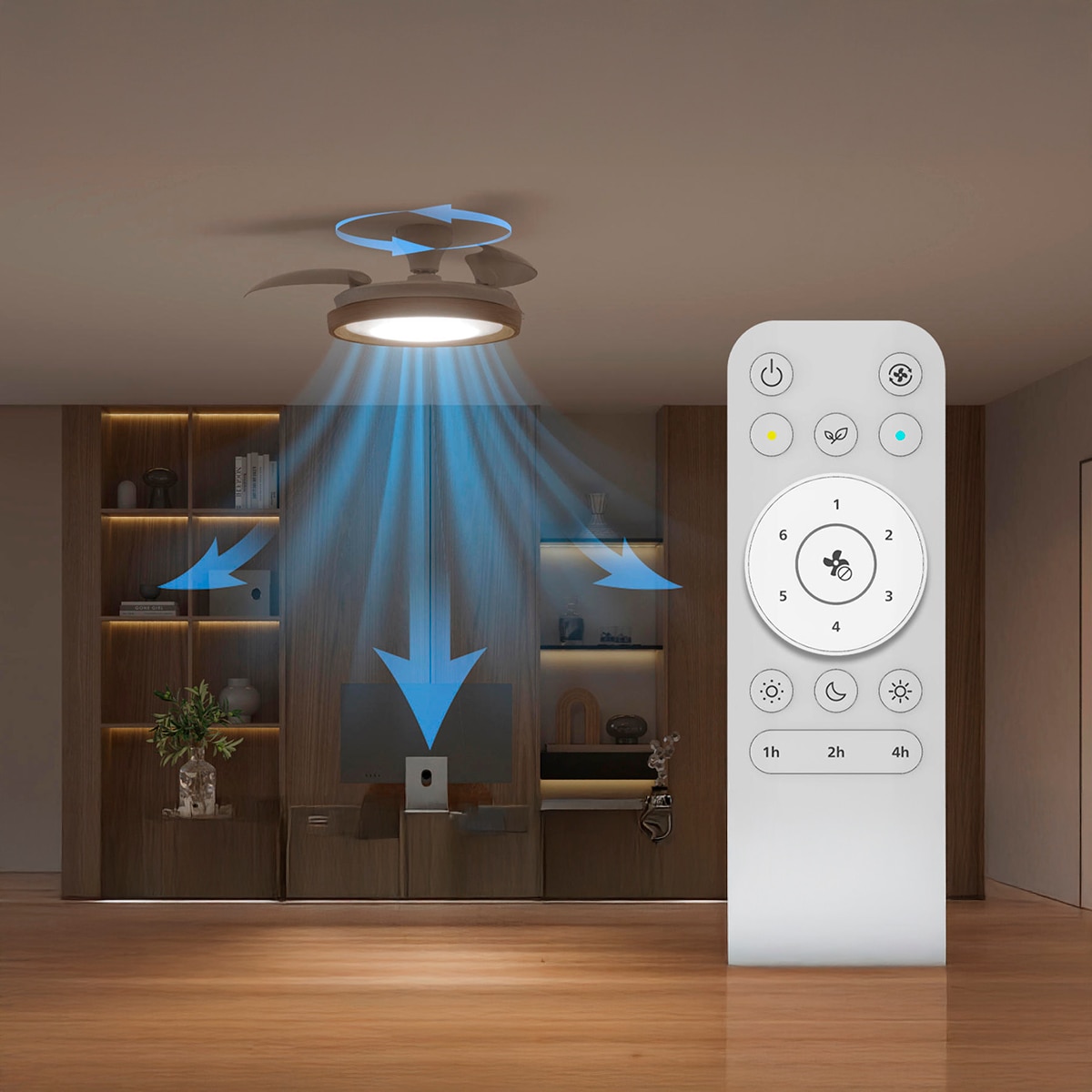 Ventilador techo Bliss DC Blanco/Madera 3