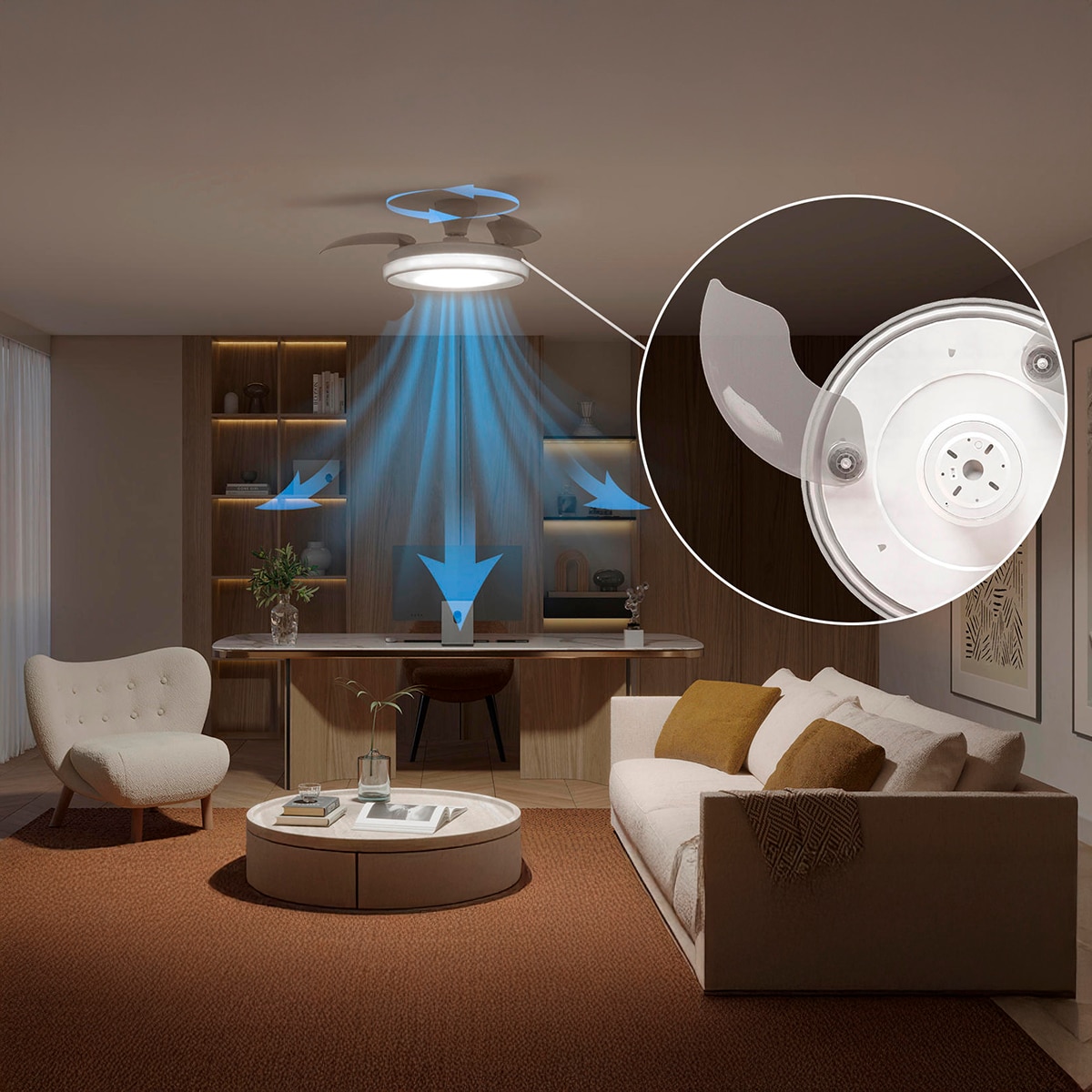 Ventilador techo Bliss DC Blanco 2
