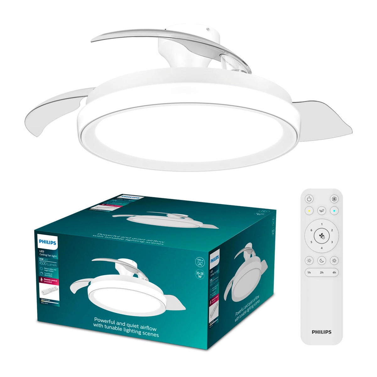 Ventilador techo Bliss DC Blanco 6