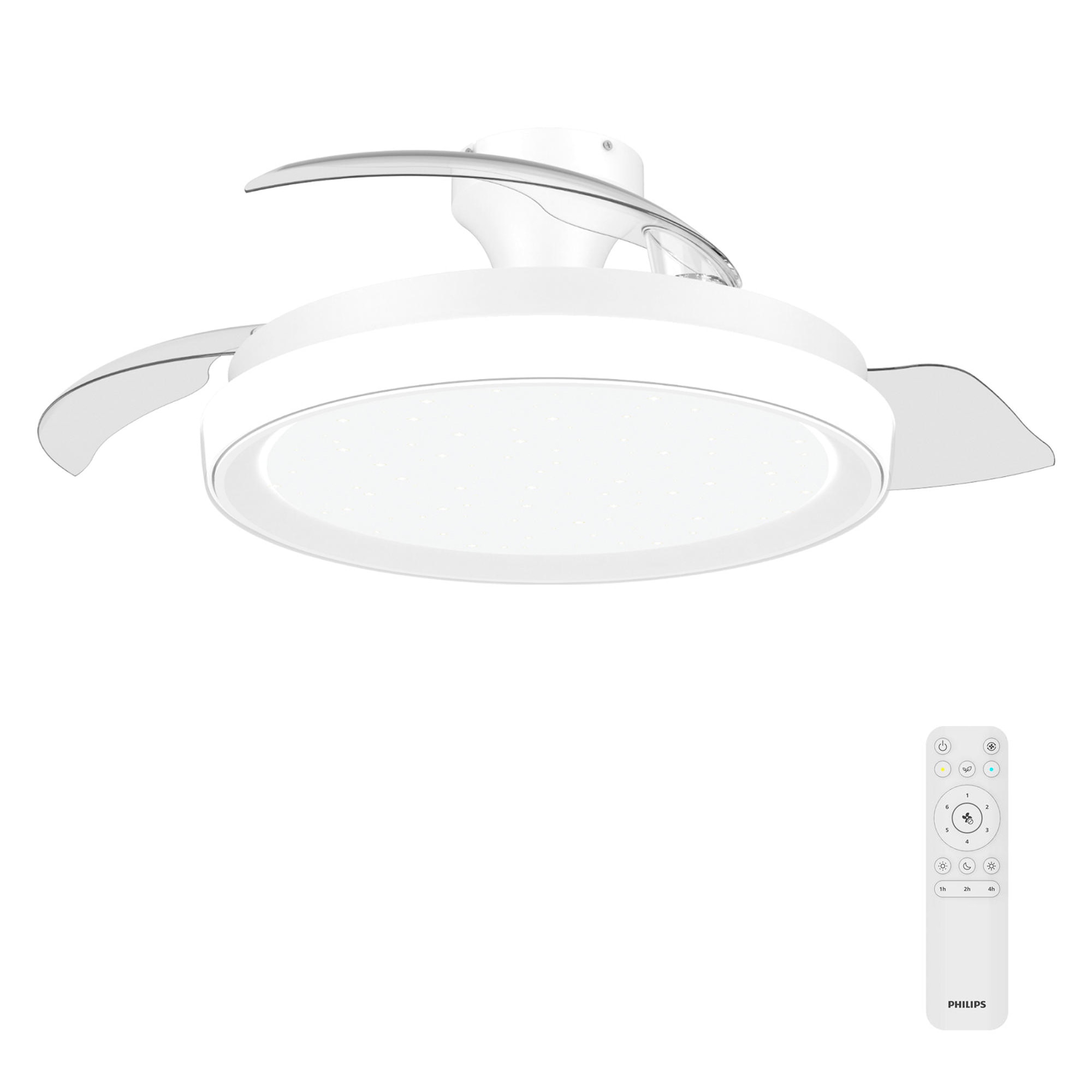 Imagen 0 de Ventilador techo Bliss DC Blanco/Estrellado