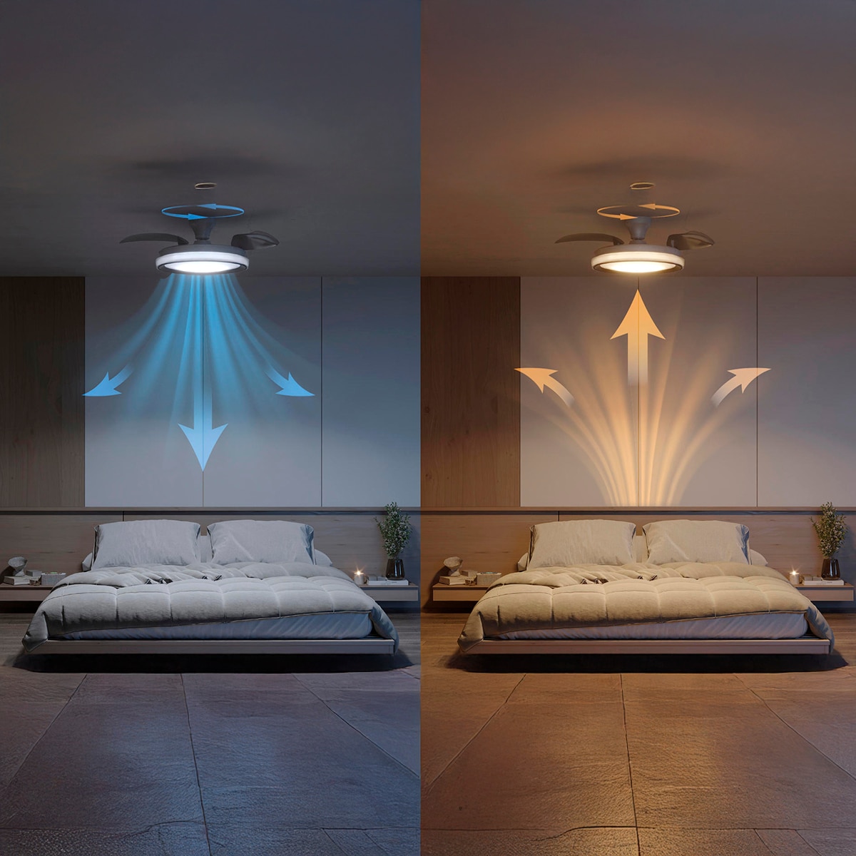 Ventilador techo Bliss DC Blanco/Estrellado 4