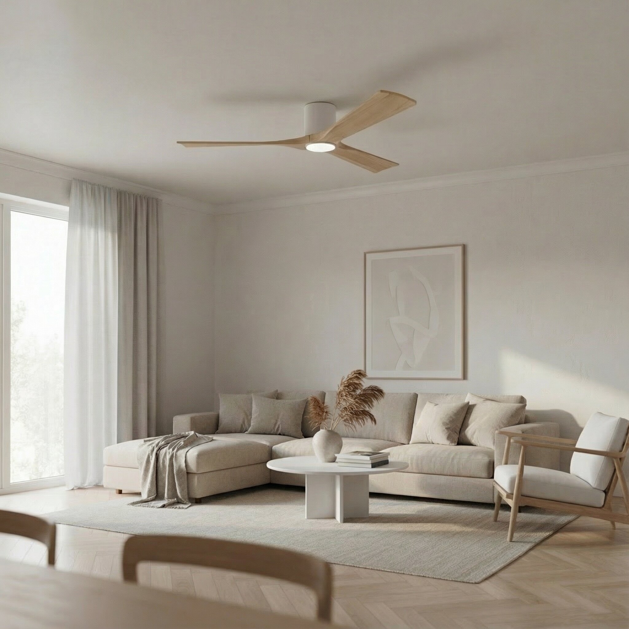 Ventilador de techo Giro Etoile con luz LED DC Blanco-2