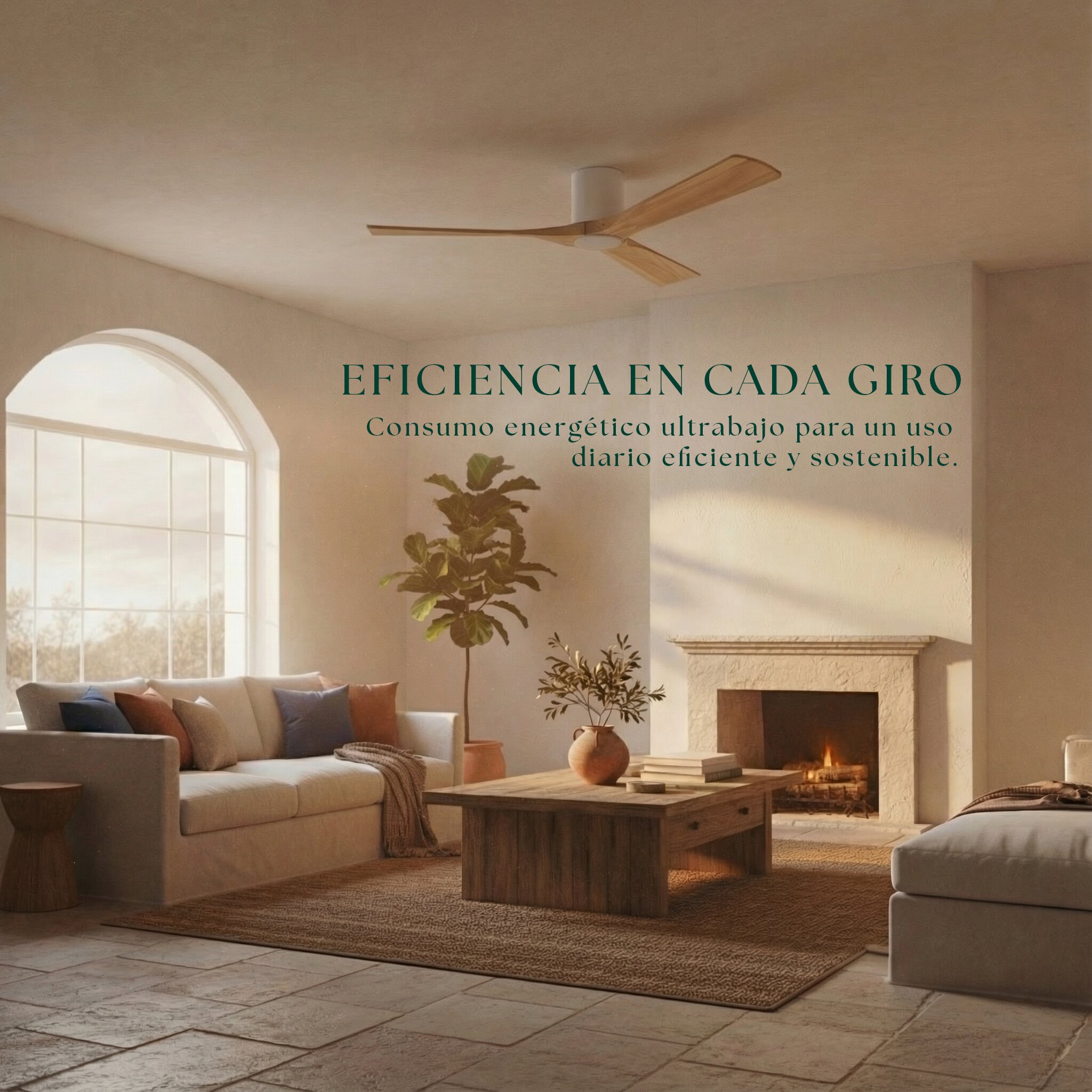 Ventilador de techo Giro Etoile con luz LED DC Blanco-4