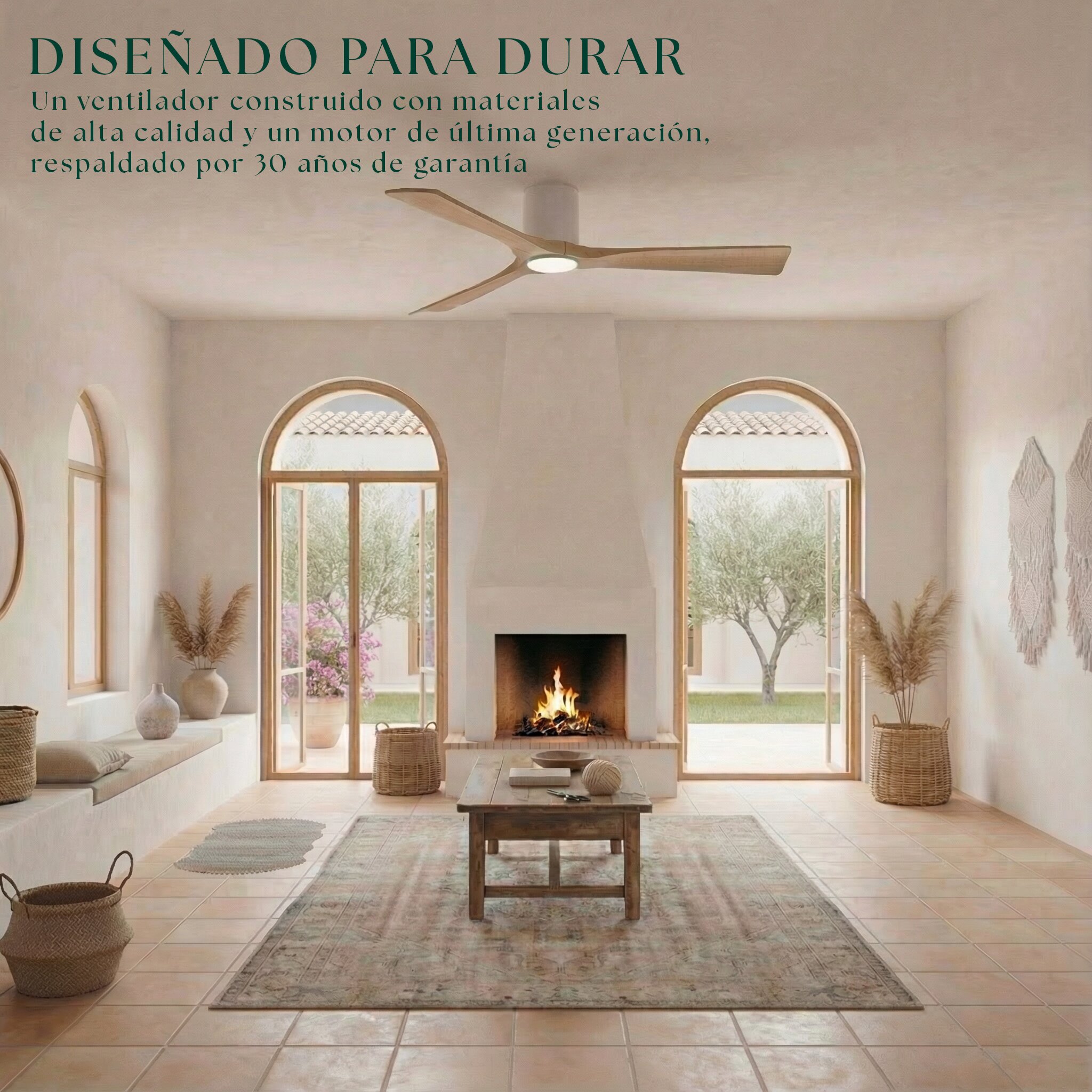 Ventilador de techo Giro Etoile con luz LED DC Blanco-5