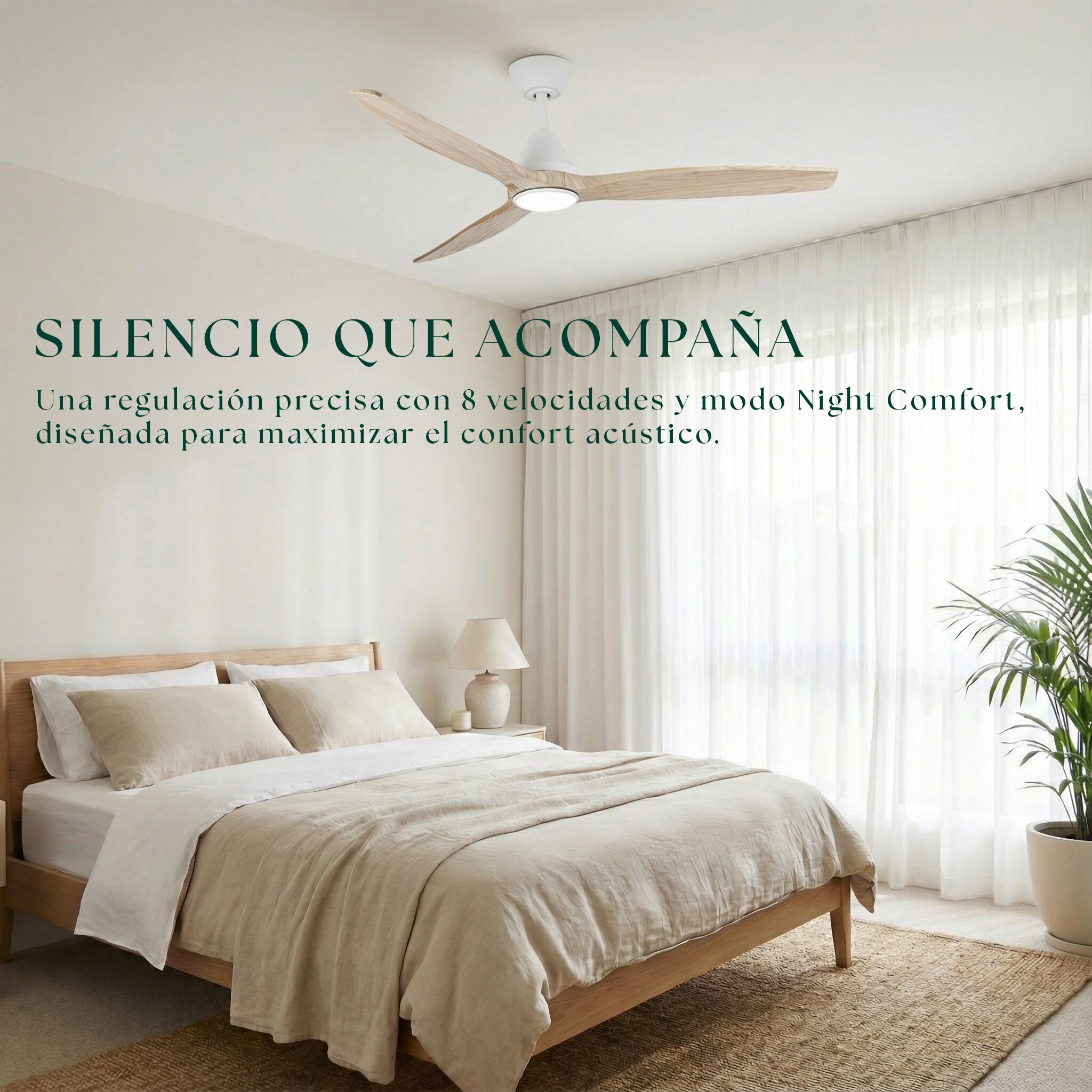 Ventilador de techo Giro Dolomiti con luz LED DC Blanco-10
