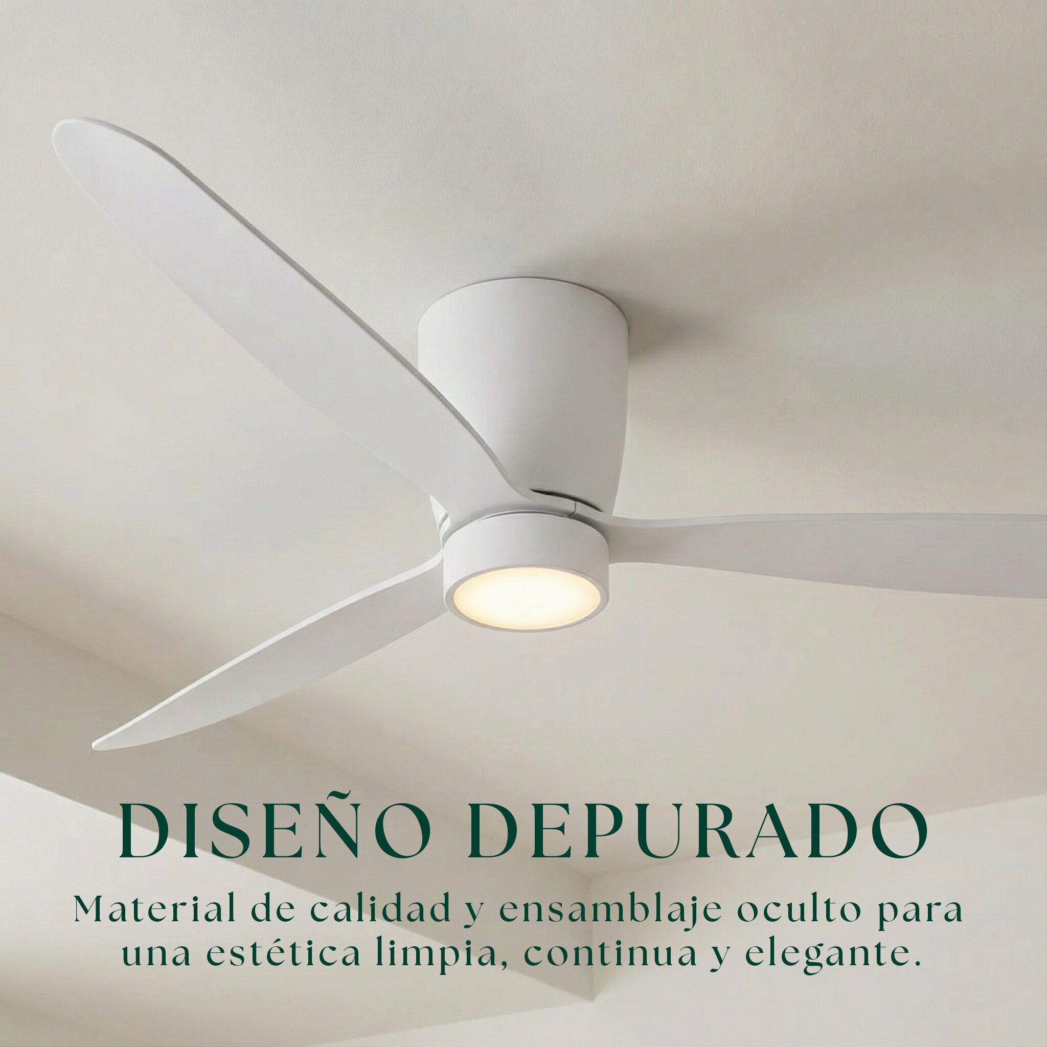 Ventilador de techo Giro Sirocco con luz LED DC Blanco-4
