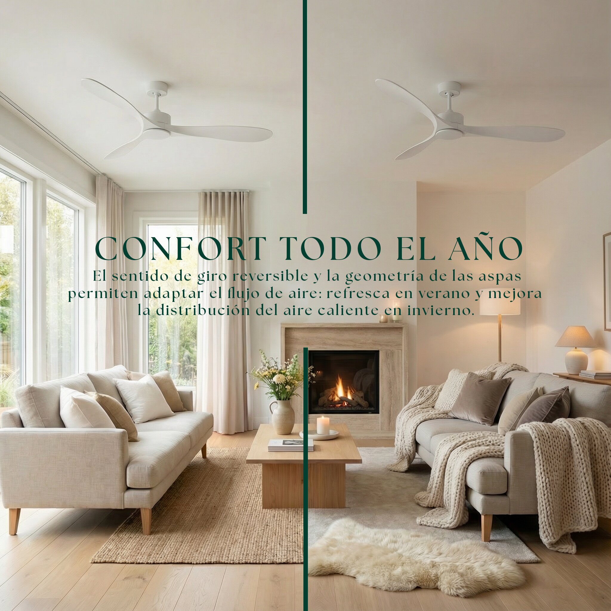 Ventilador de techo Giro Boreal DC Blanco-7