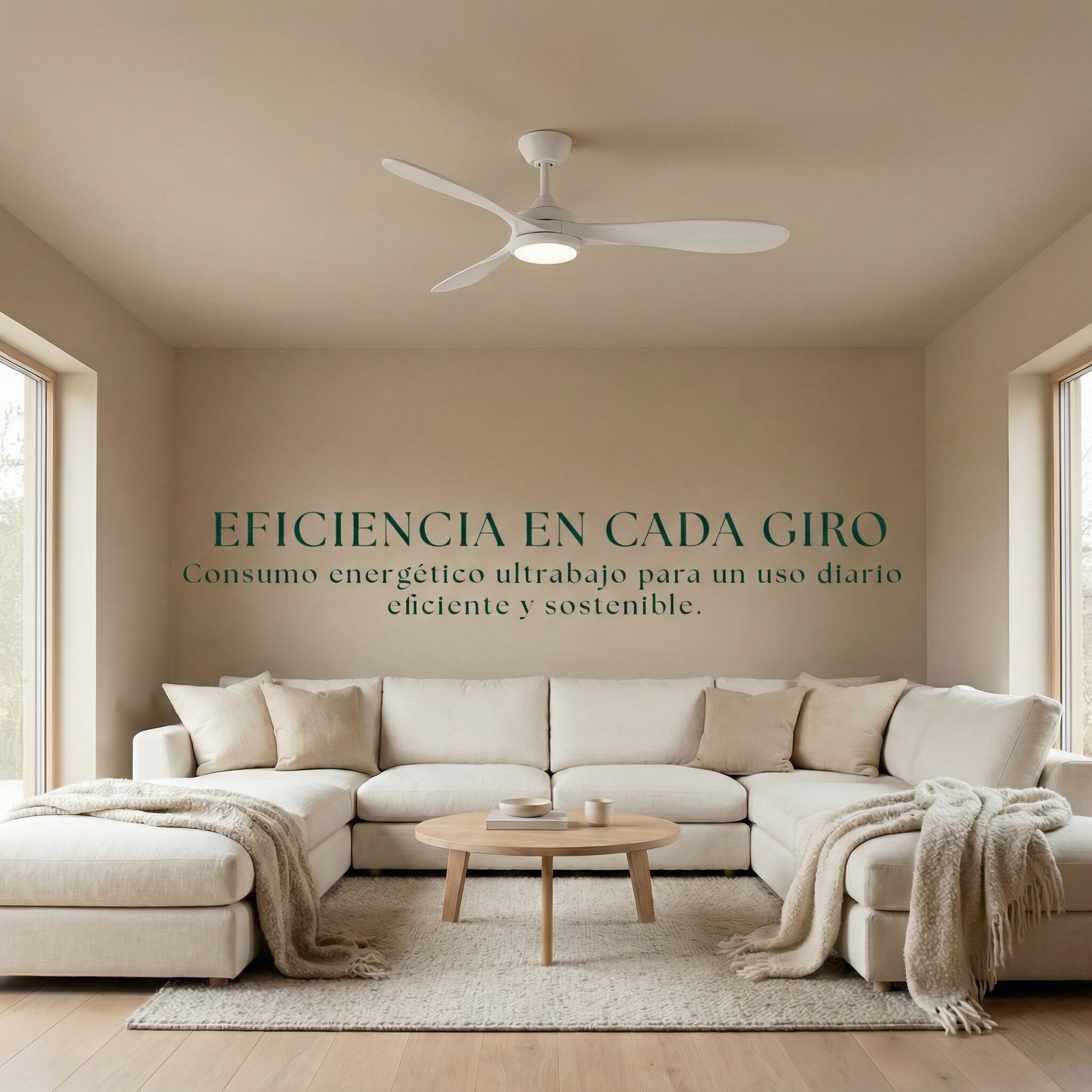 Ventilador de techo Giro Boreal con luz LED DC Blanco-4