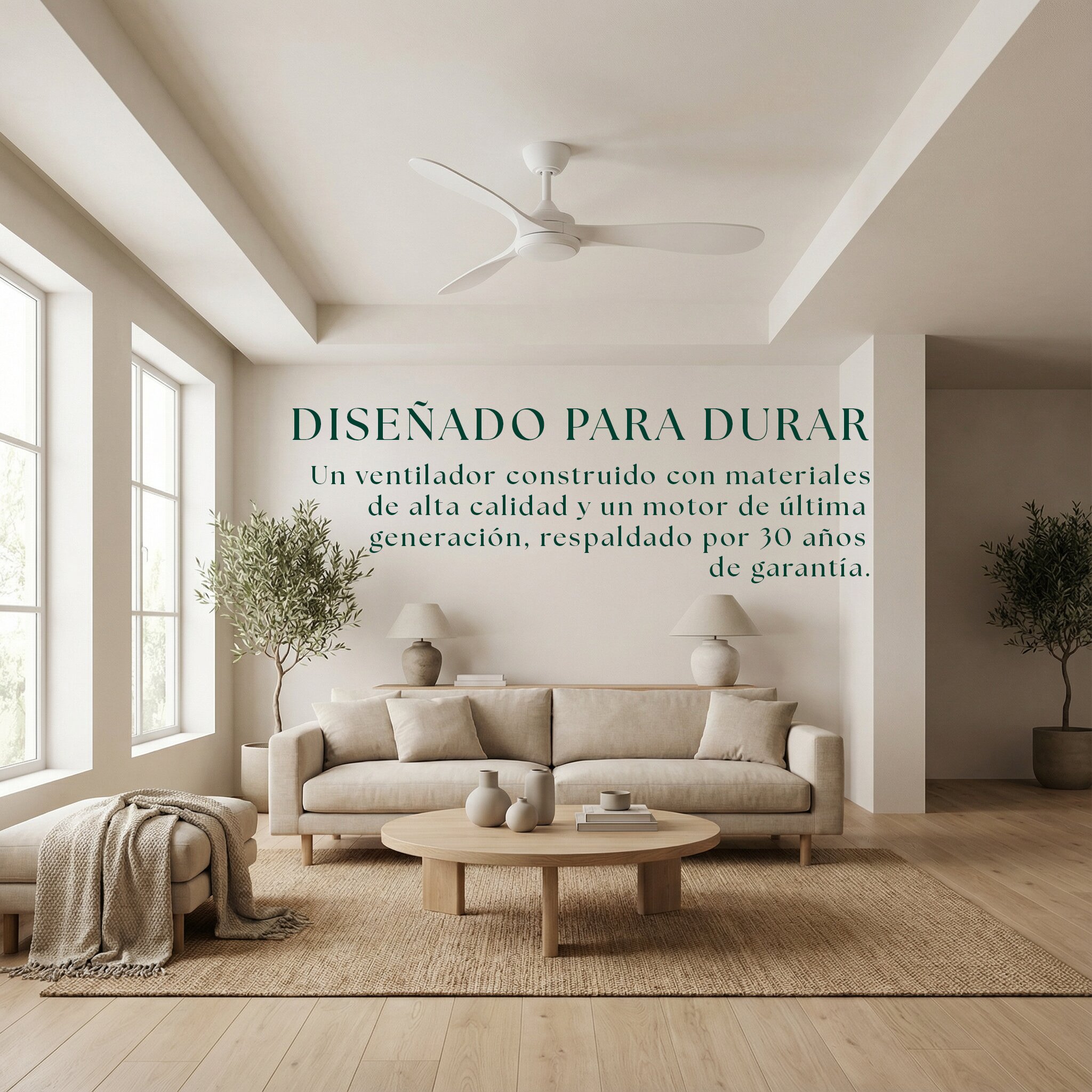 Ventilador de techo Giro Boreal con luz LED DC Blanco-5