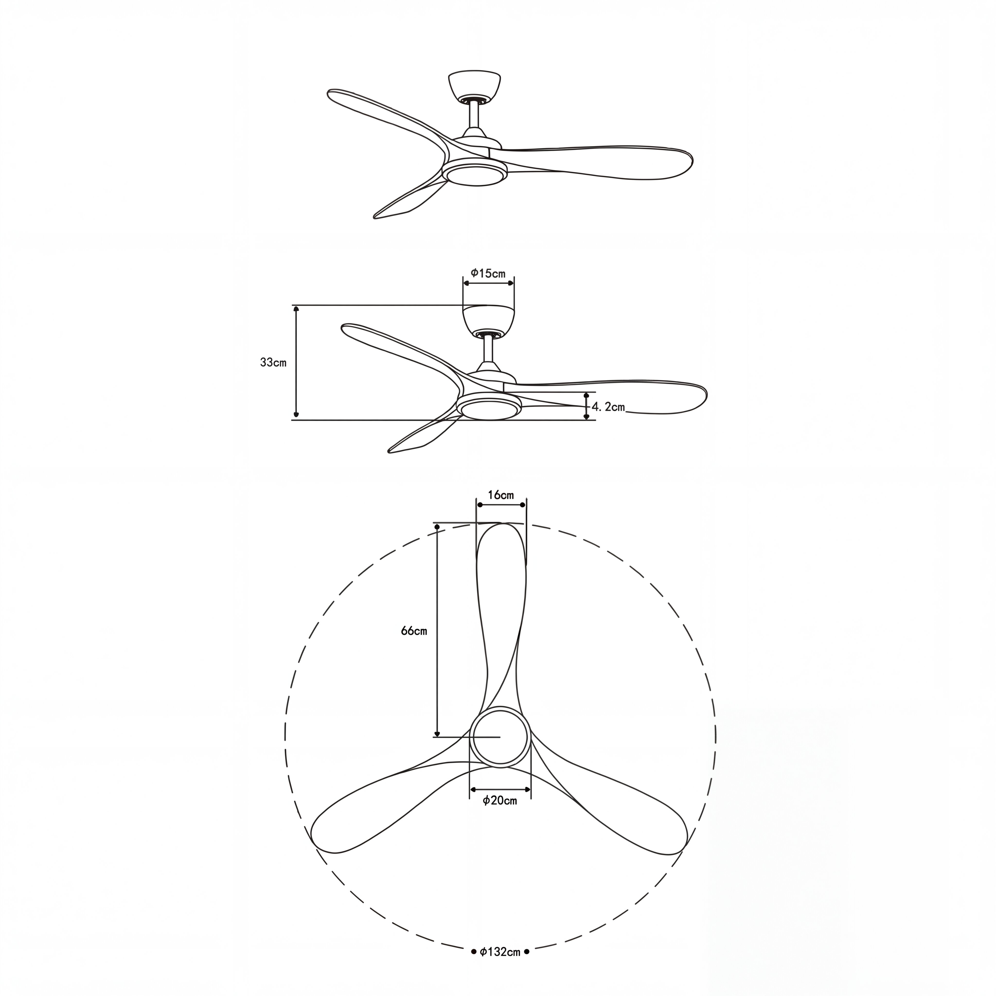 Ventilador de techo Giro Boreal con luz LED DC Blanco-10