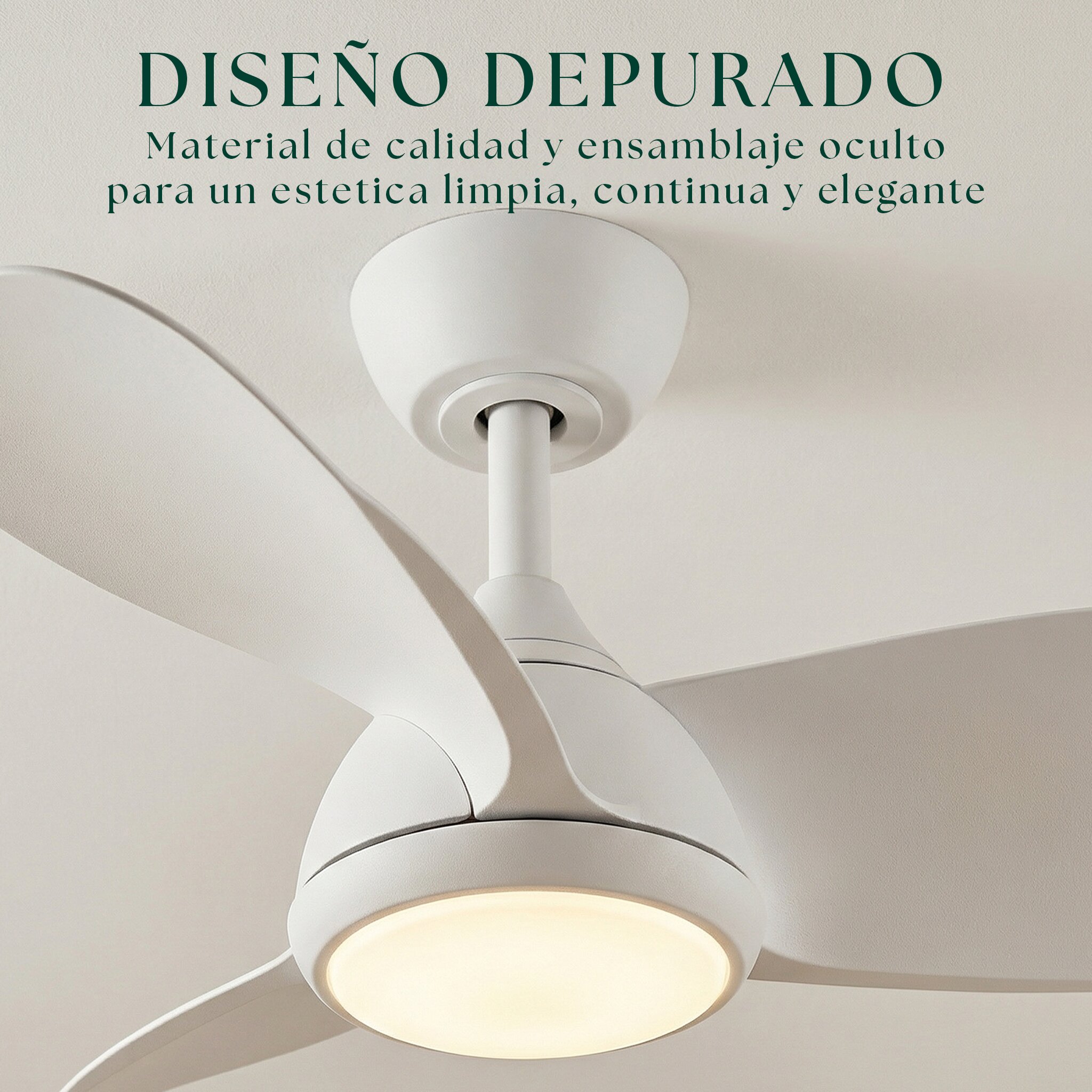 Ventilador de techo Giro Veleo con luz LED DC Blanco-4