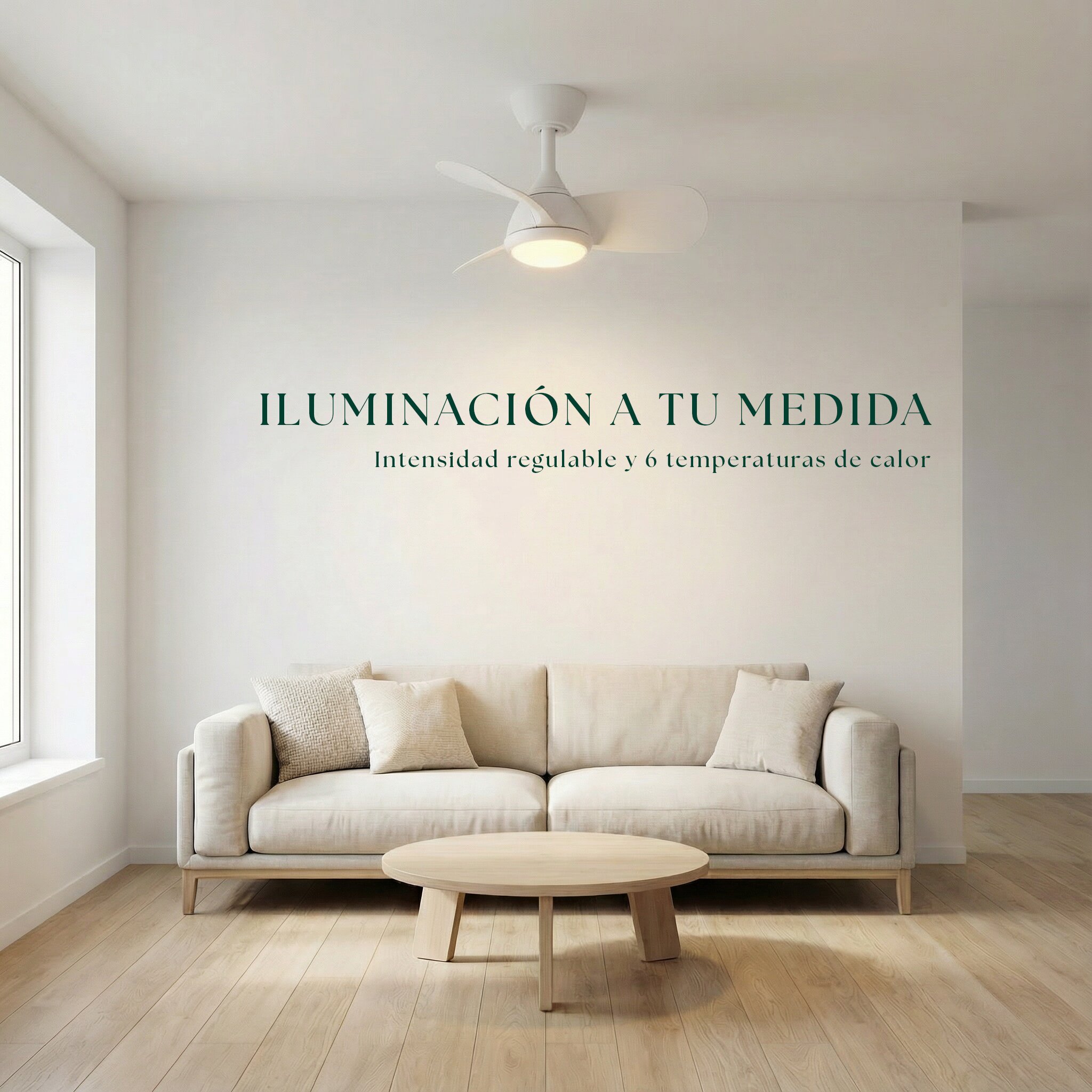 Ventilador de techo Giro Veleo con luz LED DC Blanco-7