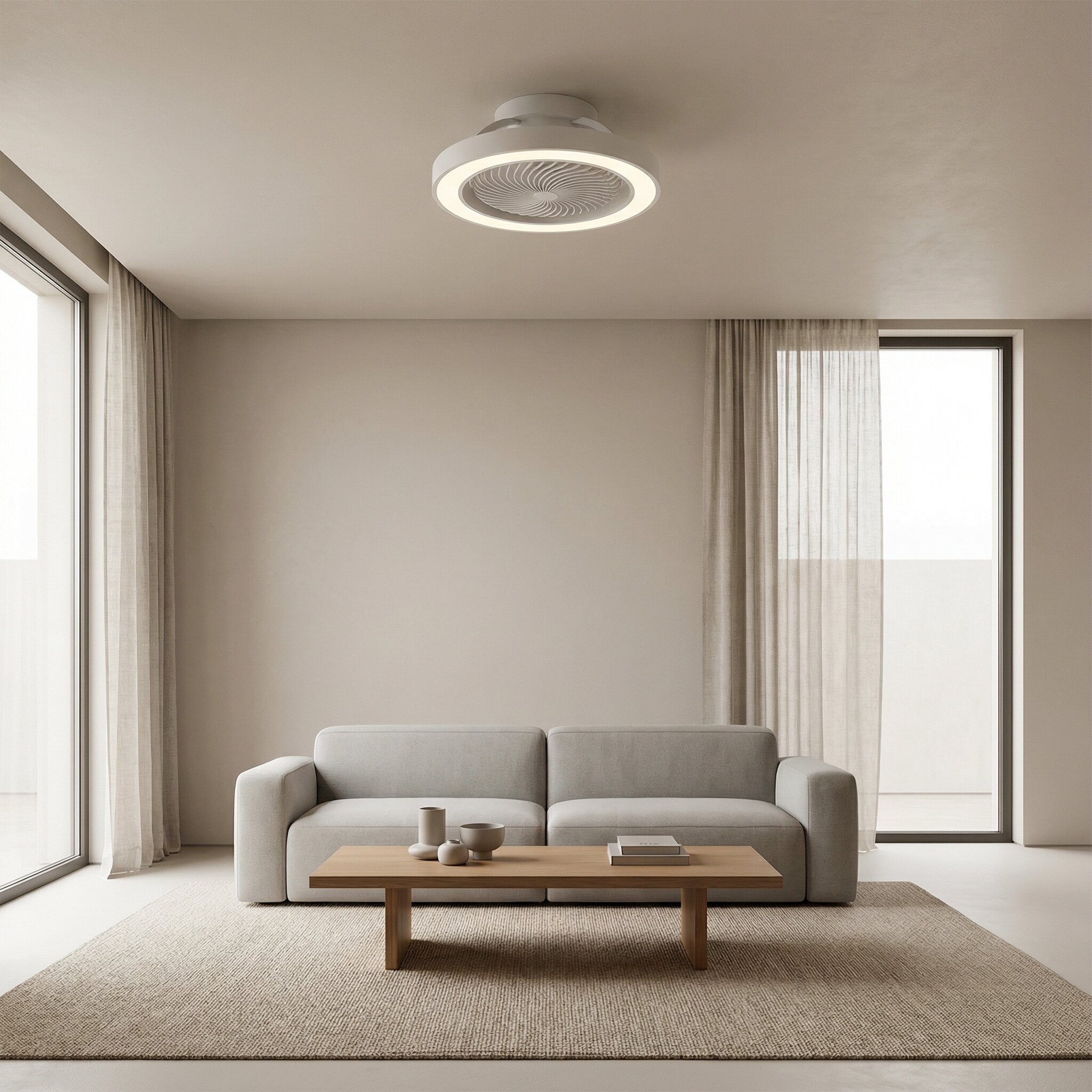 Ventoinha de Teto Giro Blaire com Luz LED CC Branco-2