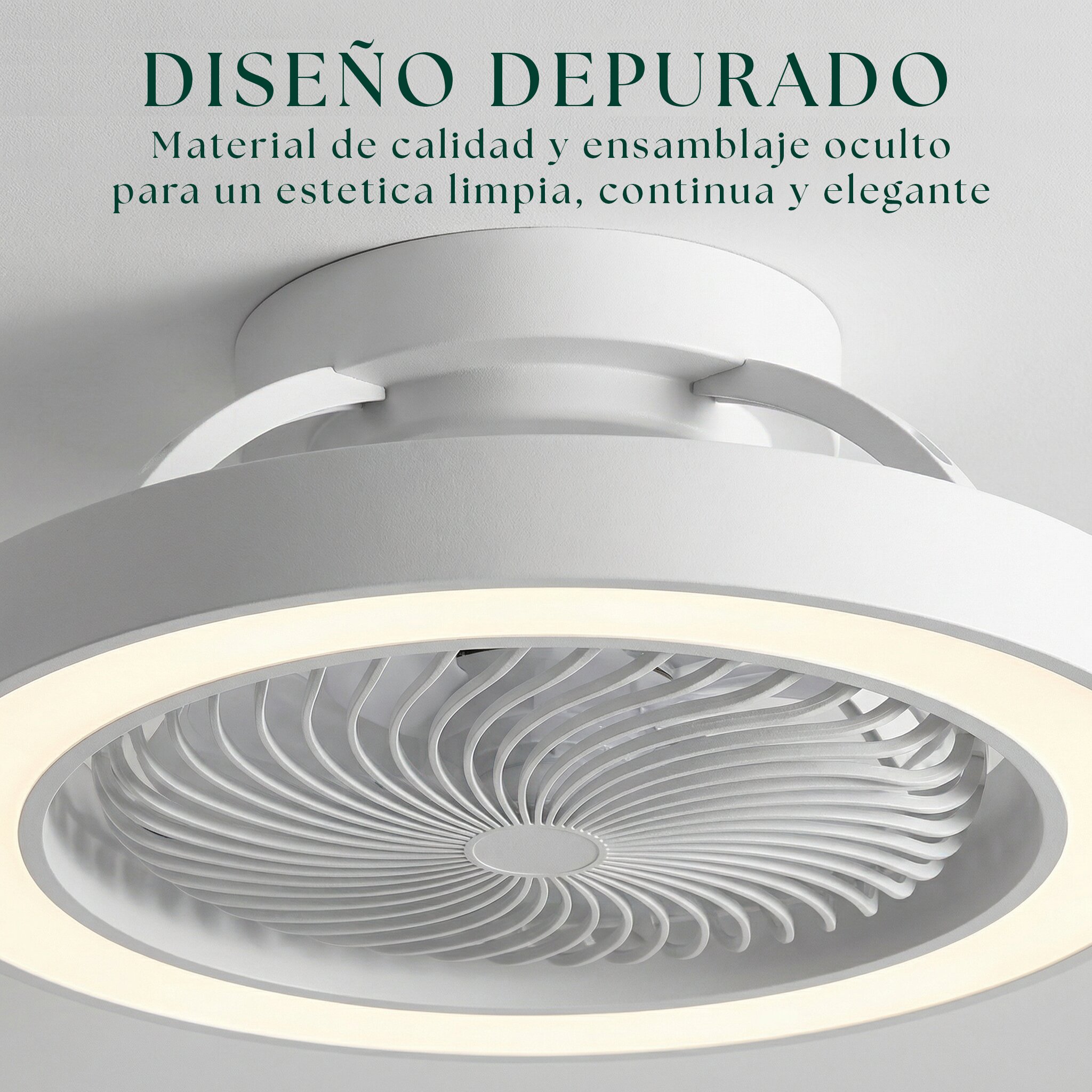 Ventoinha de Teto Giro Blaire com Luz LED CC Branco-3