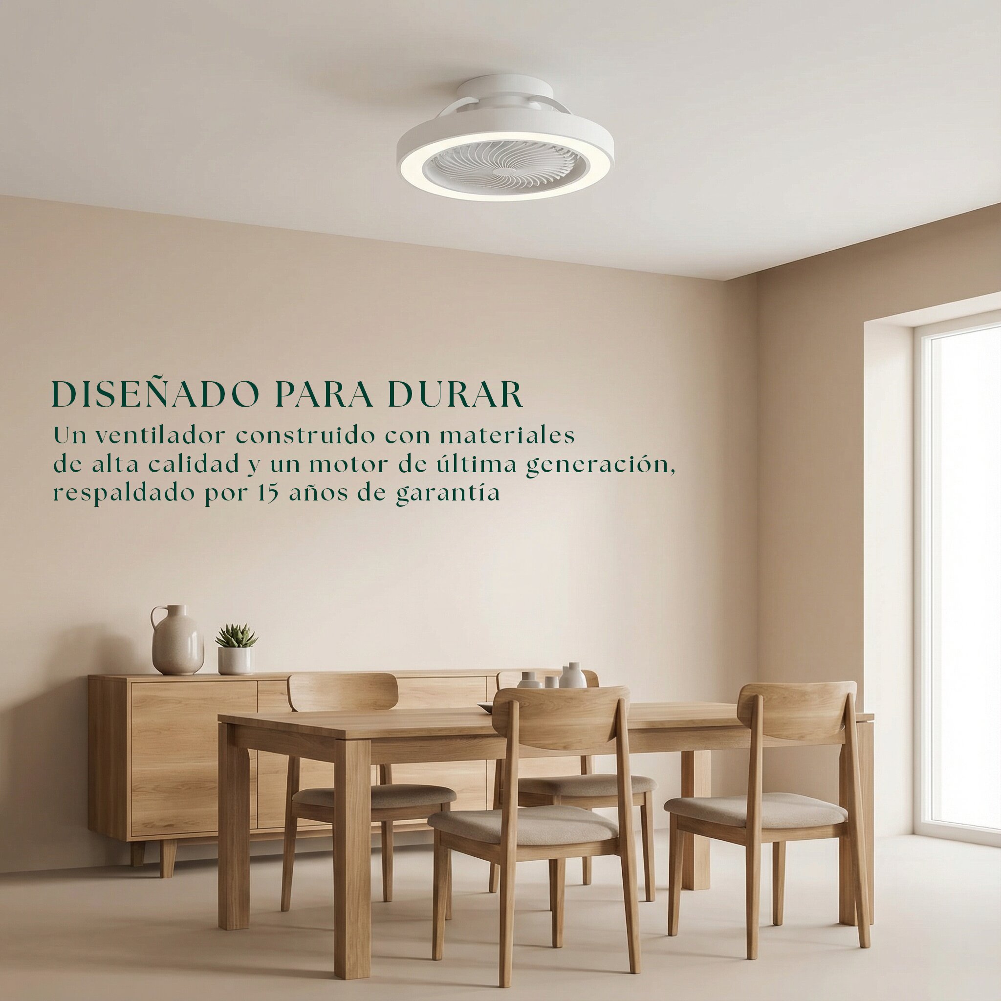 Ventoinha de Teto Giro Blaire com Luz LED CC Branco-5