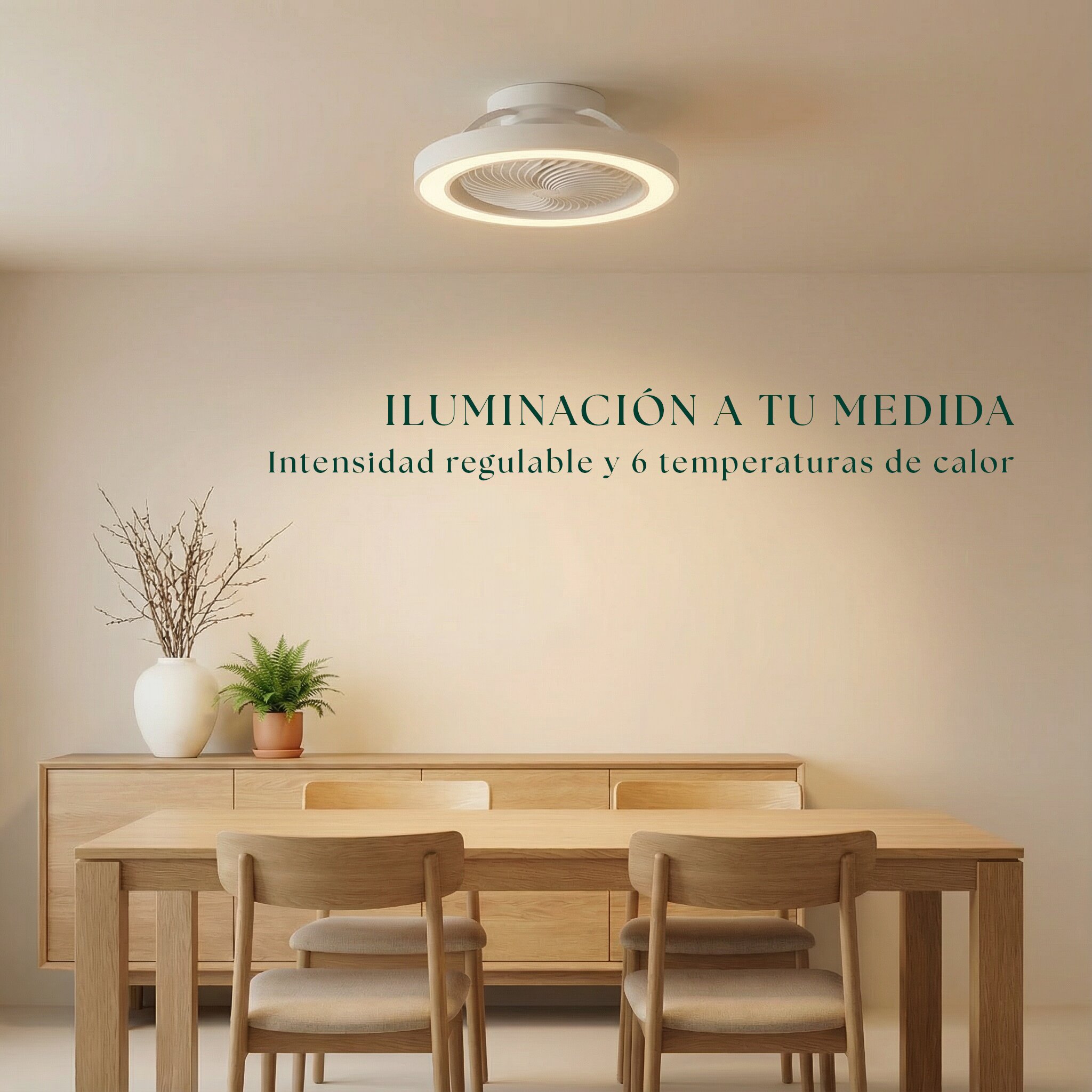 Ventoinha de Teto Giro Blaire com Luz LED CC Branco-6