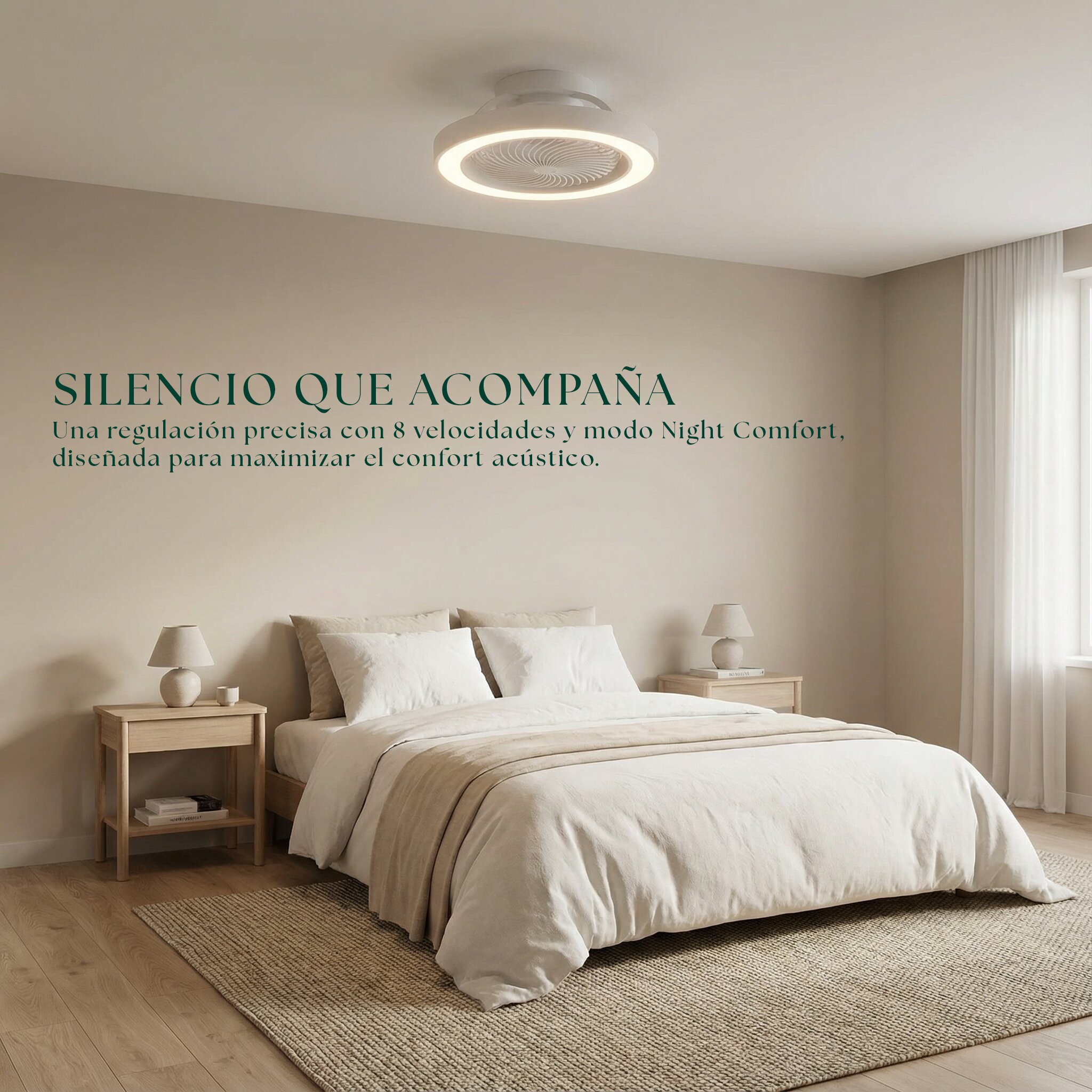 Ventoinha de Teto Giro Blaire com Luz LED CC Branco-8