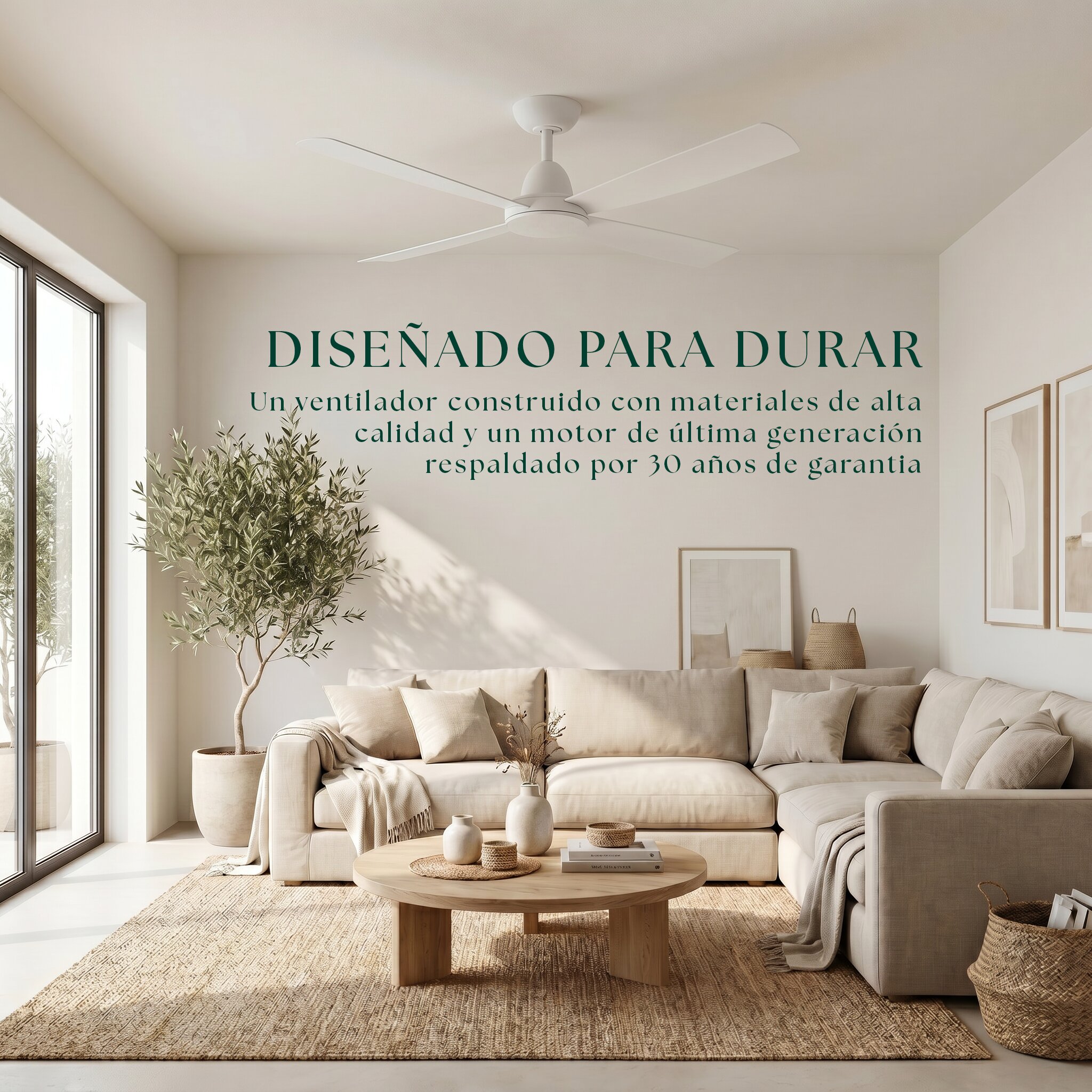 Ventilador de techo Saona sin luz LED DC 4